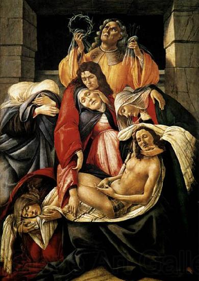 BOTTICELLI, Sandro Lamentation over the Dead Christ Norge oil painting art